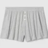 Lässige Pyjama-Shorts mit feiner Rippstruktur