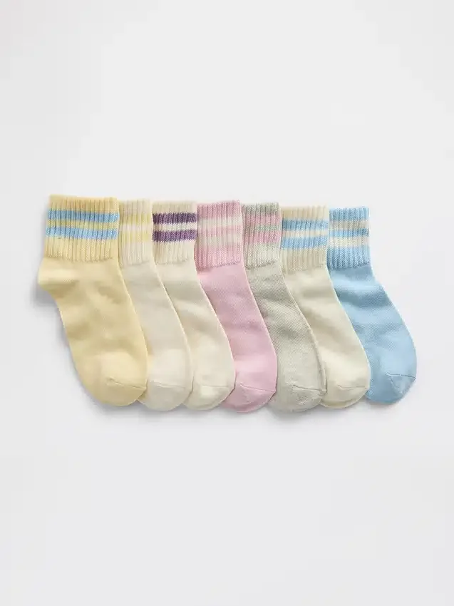 Lässige Varsity-Socken für Kinder (7er-Pack)