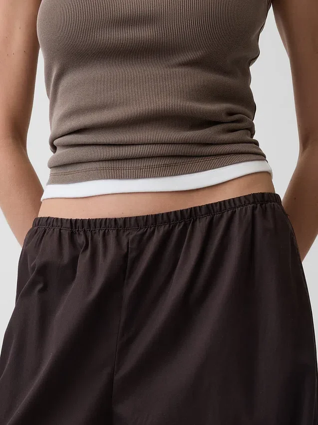 Lässige, weit geschnittene Jogginghose aus Bio-Baumwoll-Popeline