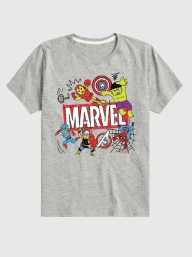 Marvel Avengers Doodle-T-Shirt mit kurzen Shorts für Kleinkinder