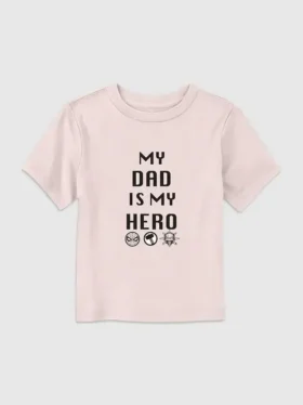 Marvel-Helden-T-Shirt für Kleinkinder mit „Dad“-Aufdruck