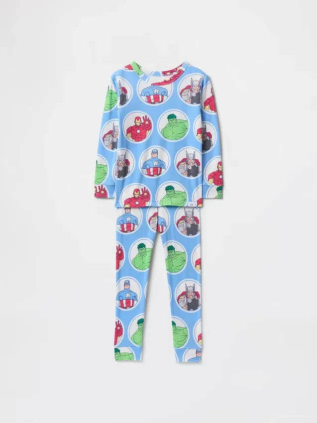Marvel-Pyjama-Set aus gebürsteter Bio-Baumwolle für Baby & Kleinkind