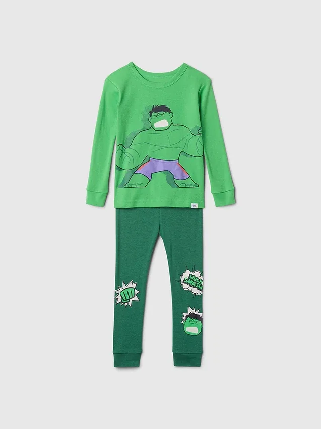 Marvel-Pyjama-Set aus gebürsteter Bio-Baumwolle für Baby & Kleinkind