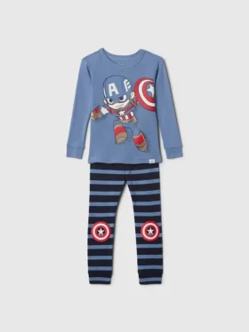Marvel-Pyjama-Set aus gebürsteter Bio-Baumwolle für Baby & Kleinkind