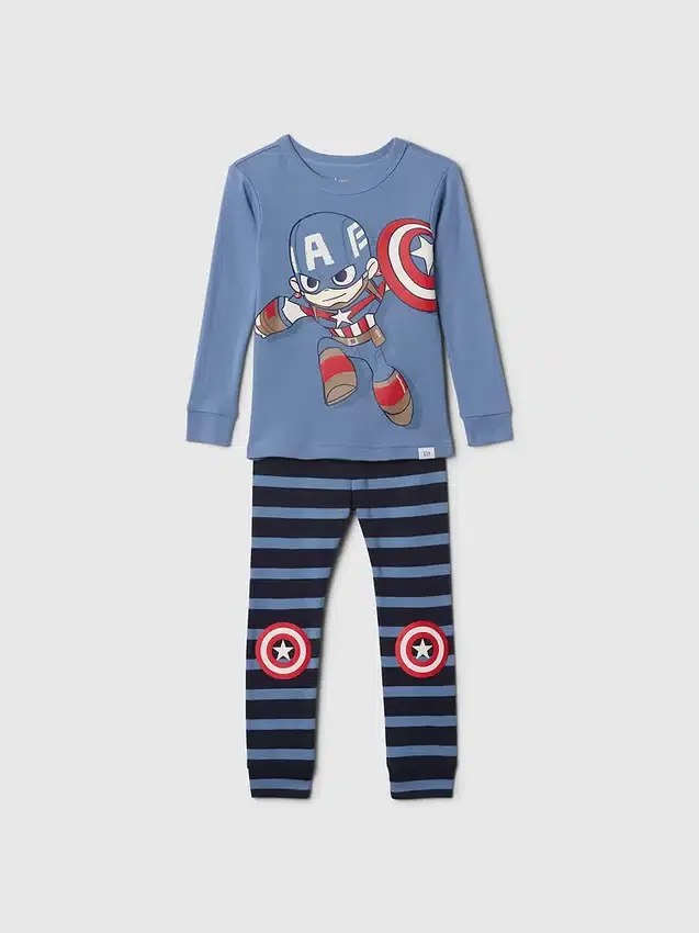 Marvel-Pyjama-Set aus gebürsteter Bio-Baumwolle für Baby & Kleinkind
