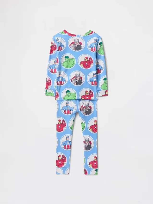 Marvel-Pyjama-Set aus gebürsteter Bio-Baumwolle für Baby & Kleinkind