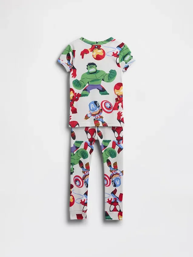 Marvel-Pyjama-Set aus gebürsteter Bio-Baumwolle für Baby & Kleinkind