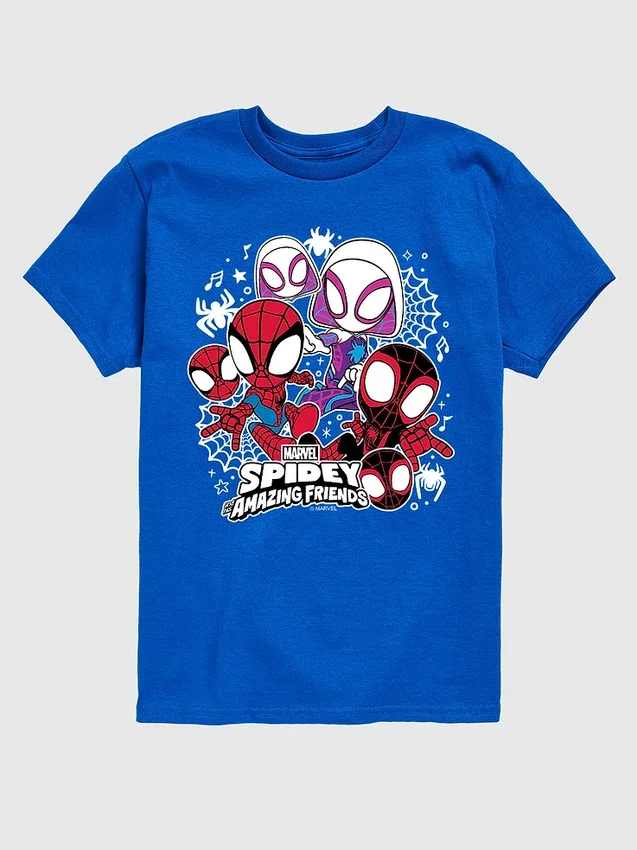 Marvel Spidey und Freunde – Kurzarm-T-Shirt mit Aufdruck für Kleinkinder