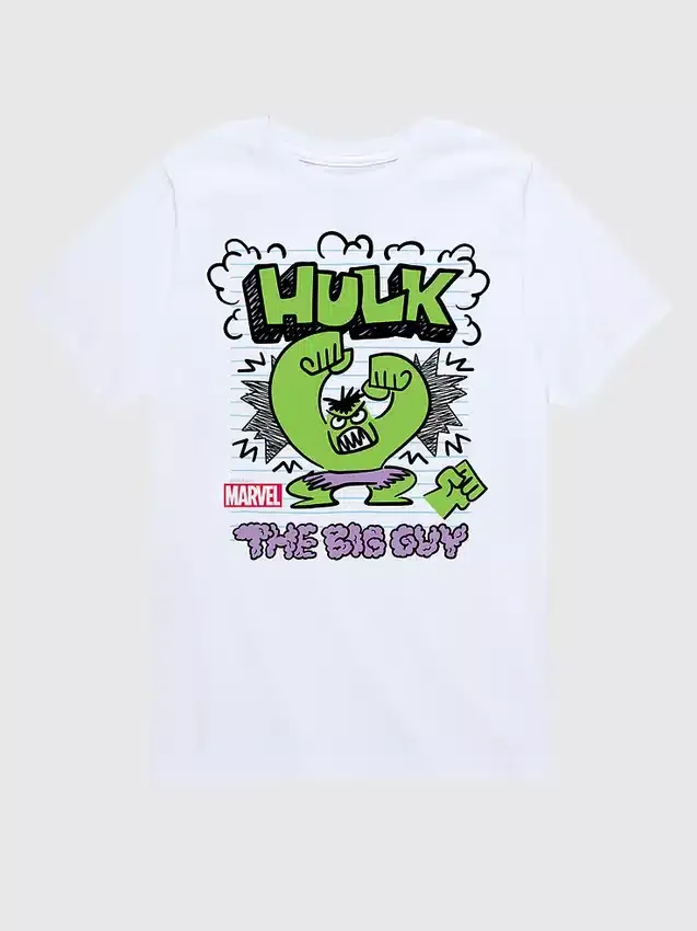 Marvel „The Incredible Hulk“ Doodle-T-Shirt mit kurzen Shorts für Kleinkinder