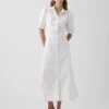 Maxi-Hemdkleid mit Fässchenärmeln