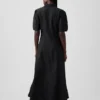 Maxi-Hemdkleid mit Fässchenärmeln