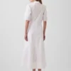 Maxi-Hemdkleid mit Fässchenärmeln