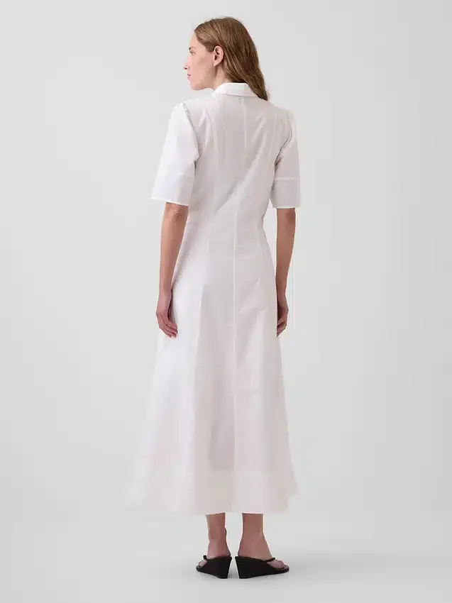 Maxi-Hemdkleid mit Fässchenärmeln