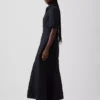 Maxi-Hemdkleid mit Fässchenärmeln