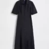 Maxi-Hemdkleid mit Fässchenärmeln