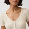 Maxi-Pullover-Kleid mit Knopfleiste und Rippstrick