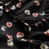 Maxikleid aus Crêpe mit Herzausschnitt