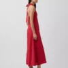Maxikleid aus Leinenmischung mit Neckholder