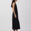 Maxikleid aus Leinenmischung mit Neckholder