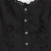 Maxikleid aus Leinenmischung mit Stickerei
