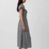 Maxikleid aus Leinenmischung mit tief sitzender Taille