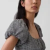Maxikleid aus Leinenmischung mit tief sitzender Taille