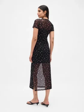 Maxikleid aus Mesh