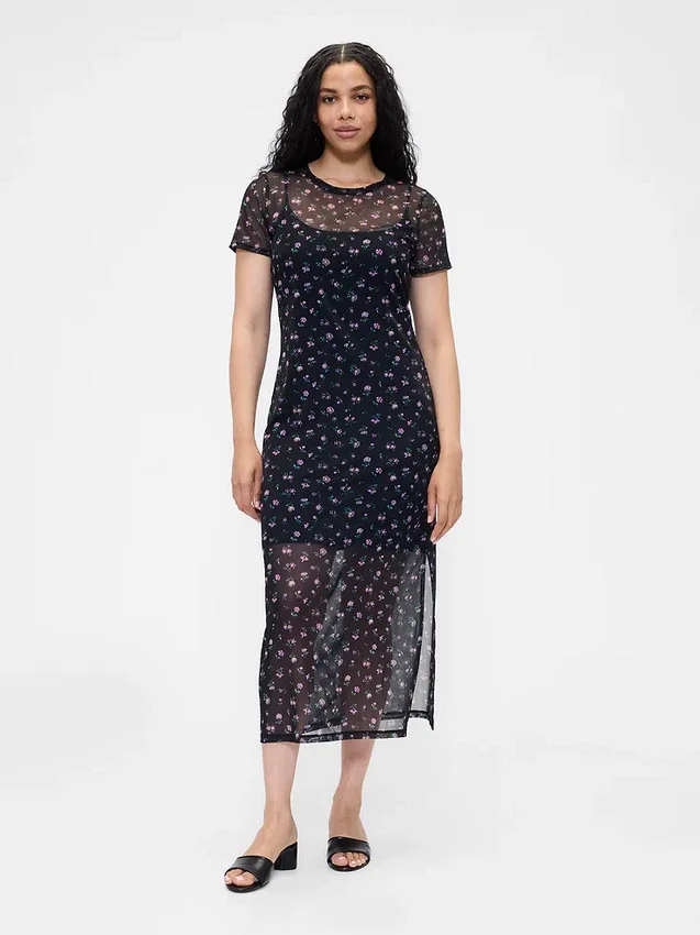 Maxikleid aus Mesh