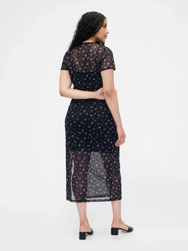 Maxikleid aus Mesh