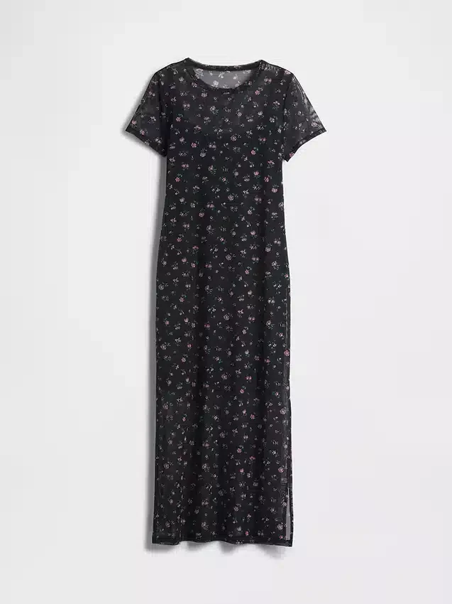 Maxikleid aus Mesh