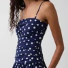 Maxikleid aus Popeline mit tief sitzendem Bund