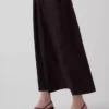 Maxikleid aus Popeline mit tief sitzendem Bund
