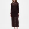 Maxikleid aus Spitze mit Glockenärmeln
