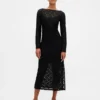 Maxikleid aus Spitze mit Glockenärmeln