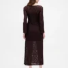 Maxikleid aus Spitze mit Glockenärmeln