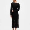 Maxikleid aus Spitze mit Glockenärmeln