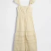 Maxikleid aus Voile mit Spitzenrüschen