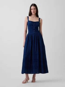 Maxikleid im Korsett-Stil mit Schnürung