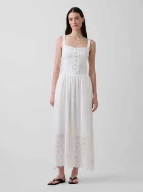 Maxikleid im Korsett-Stil mit Schnürung