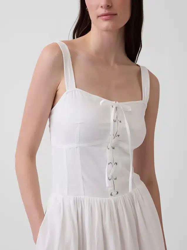 Maxikleid im Korsett-Stil mit Schnürung