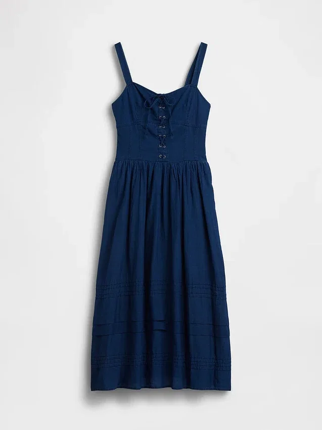 Maxikleid im Korsett-Stil mit Schnürung