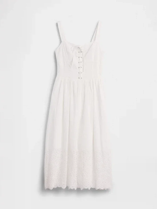 Maxikleid im Korsett-Stil mit Schnürung