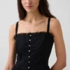 Maxikleid mit Lochstickerei und Stufenschnitt