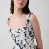 Maxikleid mit Naht und tief sitzender Taille