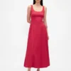 Maxikleid mit Raffungen