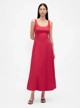 Maxikleid mit Raffungen
