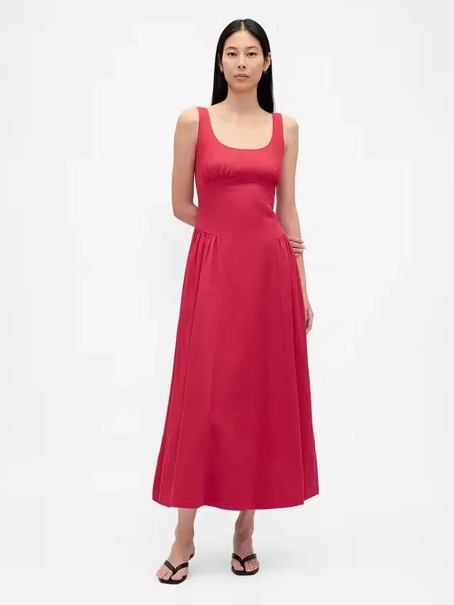Maxikleid mit Raffungen