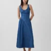 Maxikleid mit Raffungen