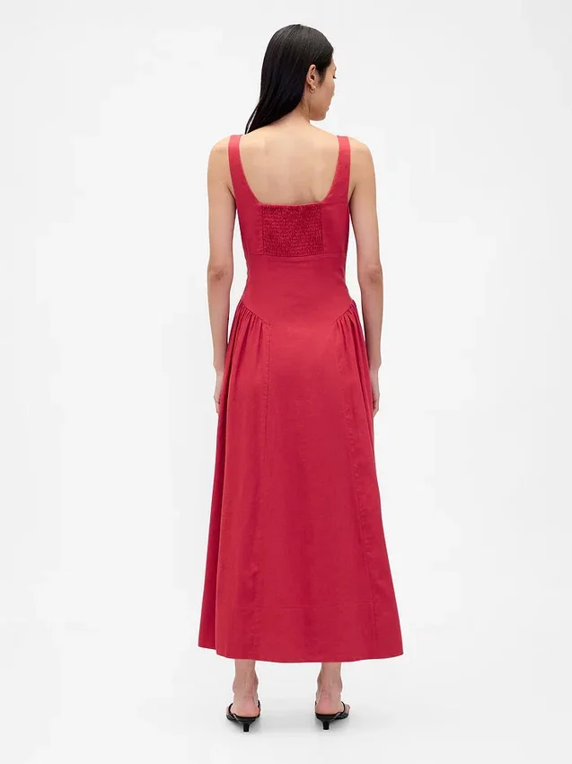 Maxikleid mit Raffungen