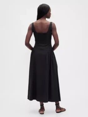 Maxikleid mit Raffungen